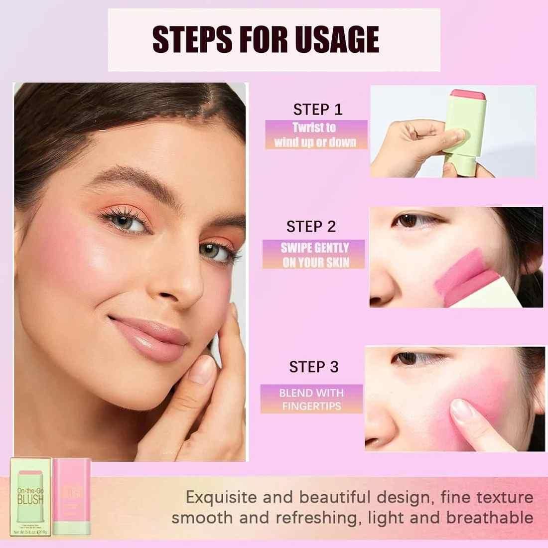 Multi-Use Makeup Blush Solid Moisturizer Stick
