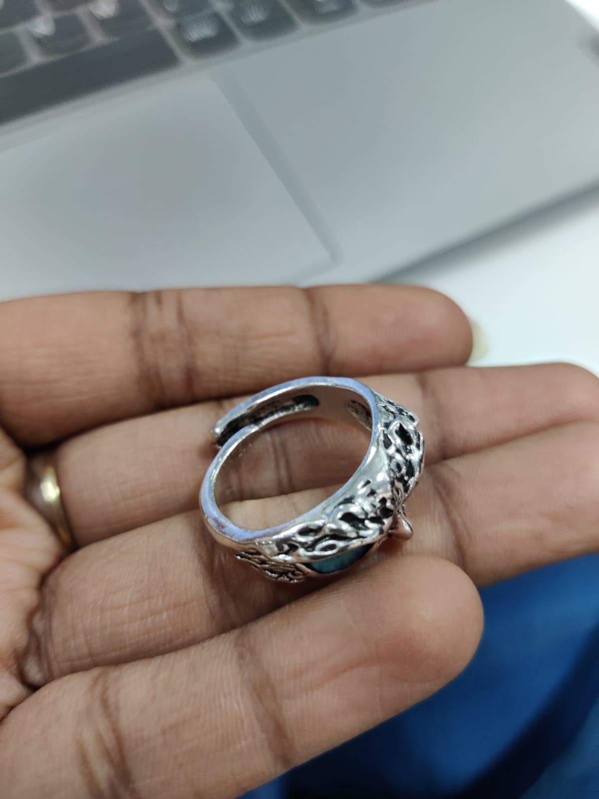 Owl ring adjustable, metal (BUY 1 GET 1 FREE)